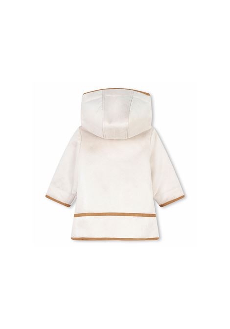 Double-Breasted Hooded Coat In Suede Fabric  CHLOÉ KIDS | C2026822A