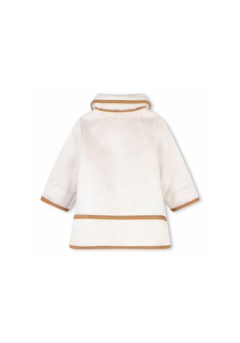 Double-Breasted Hooded Coat In Suede Fabric  CHLOÉ KIDS | C2026822A