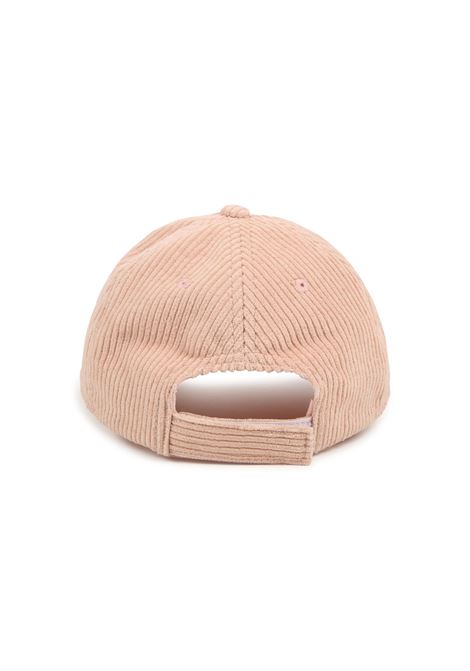 Pale Pink Corduroy Baseball Hat With Logo CHLOÉ KIDS | C20269454