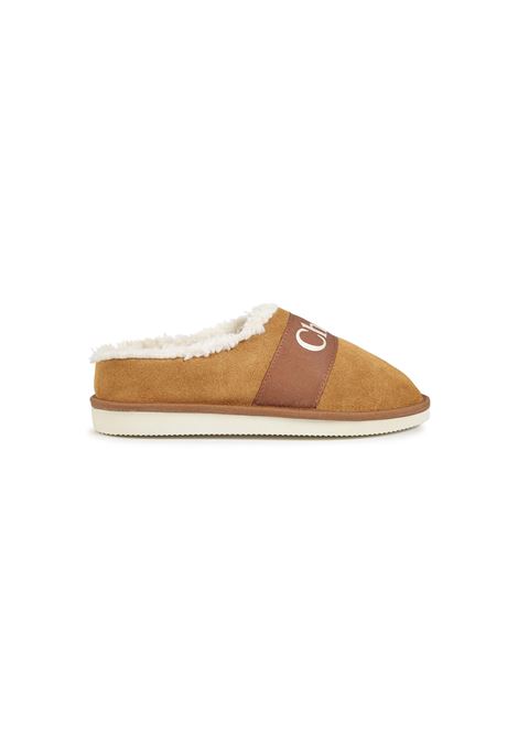 CHLOÉ KIDS Slippers Stone Con Stampa Logo - CHLOÉ KIDS