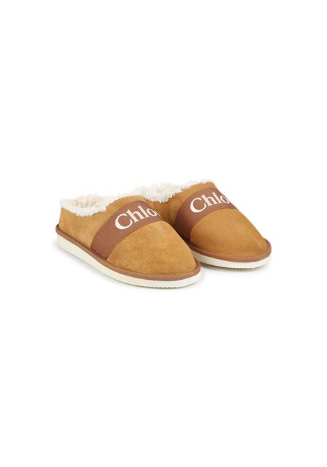 Slippers Stone Con Stampa Logo CHLOÉ KIDS | C20285239