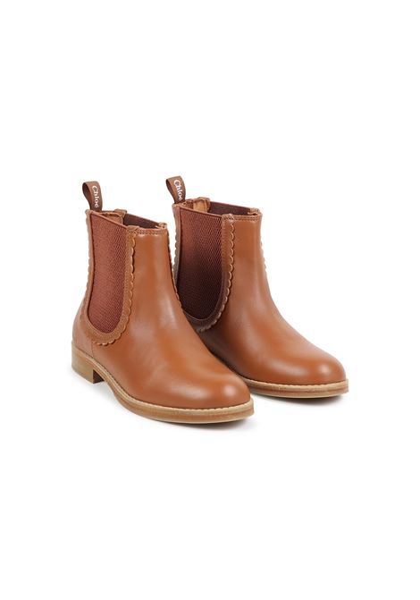 Brown Chelsea Ankle Boots CHLOÉ KIDS | C20287314