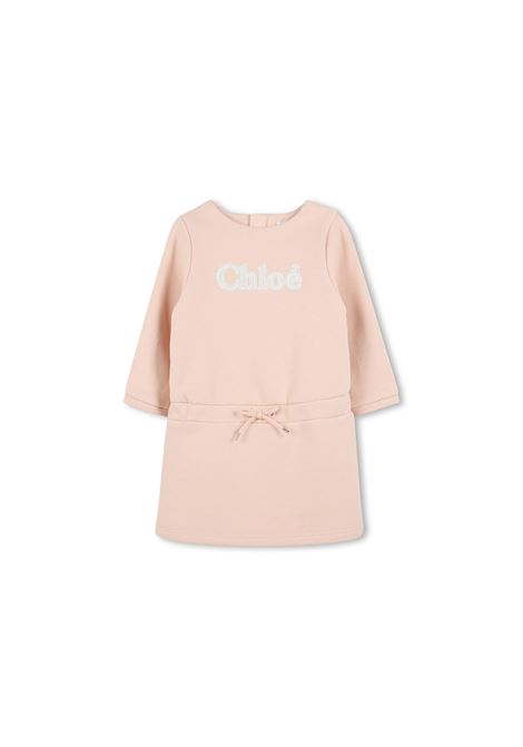 Pink Sweatshirt Dress With Logo CHLOÉ KIDS | C2029245K