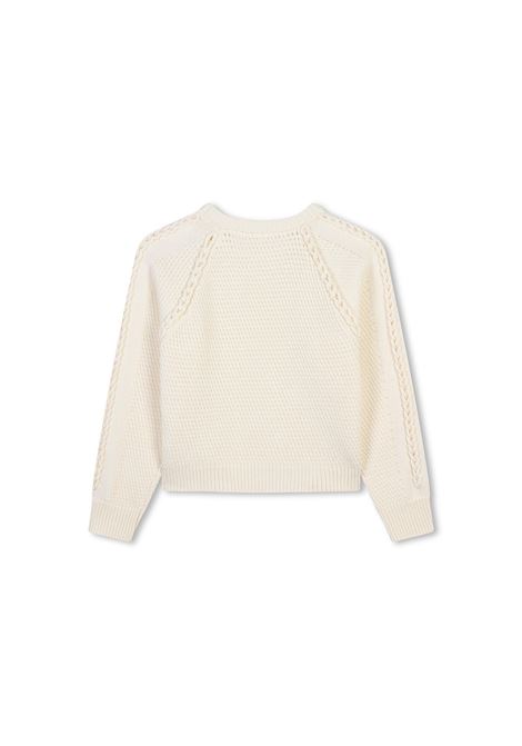 White Cable Knit Sweater CHLOÉ KIDS | C20294148