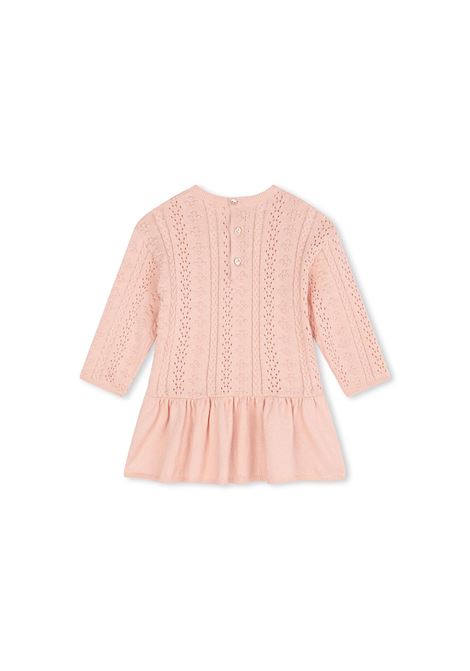 Pink Textured Knitted Dress CHLOÉ KIDS | C2029845K