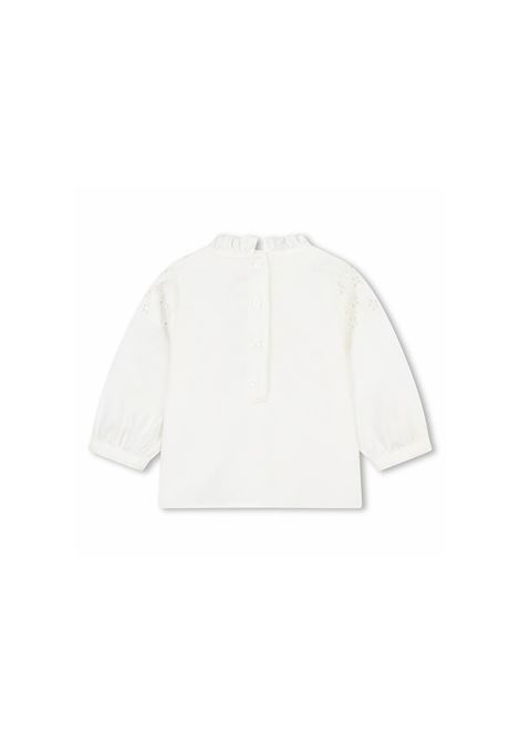 White Shirt With Perforated Embroidery CHLOÉ KIDS | C20299117