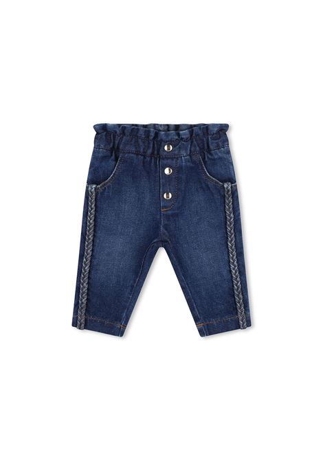 Blue Jeans With Braided Detail CHLOÉ KIDS | C20308Z10