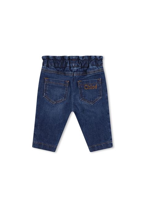 Blue Jeans With Braided Detail CHLOÉ KIDS | C20308Z10