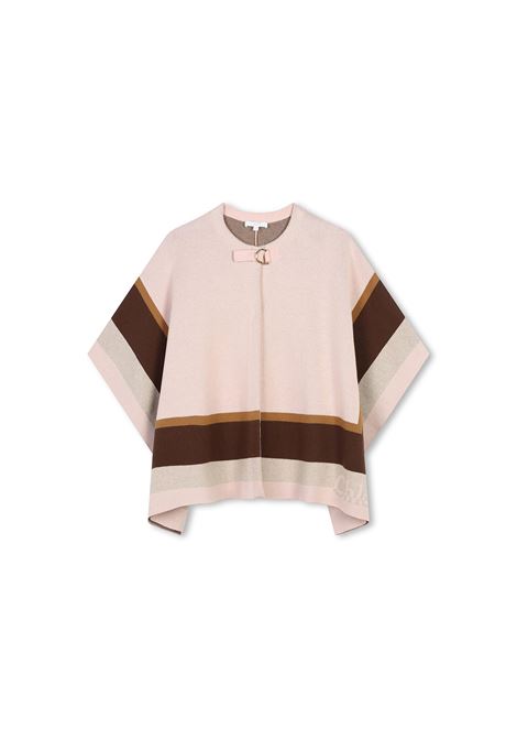 Pink Cape with Contrasting Stripes CHLOÉ KIDS | C2031545K