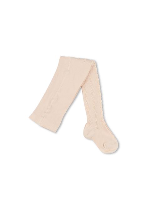 Pink Textured Cotton Blend Tights CHLOÉ KIDS | C2031845K