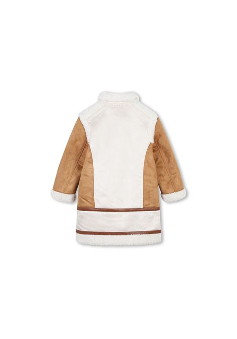 Cappotto Bicolore Con Effetto Shearling CHLOÉ KIDS | C20320324