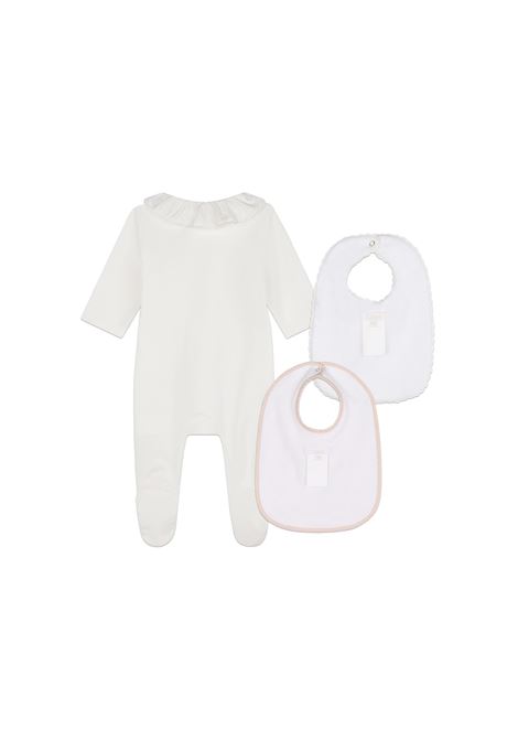 Gift Set With White Romper and Bibs CHLOÉ KIDS | C20325117