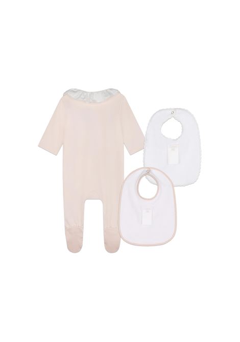 Gift Set With Pink Romper and Bibs CHLOÉ KIDS | C20325440