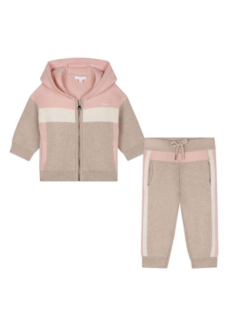 Pink Stone Track Suit In Wool And Cotton CHLOÉ KIDS | C20327S02