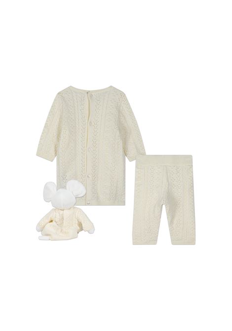 Ivory Gift Set With Dress, Leggings and Plush CHLOÉ KIDS | C20337148