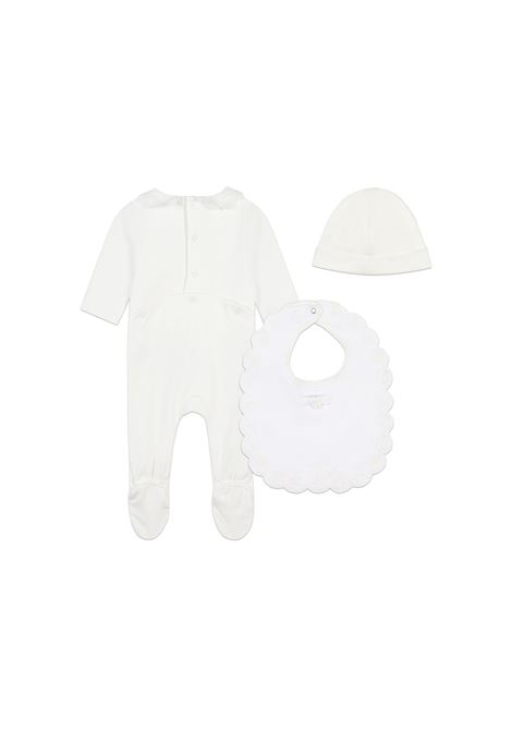 Set Regalo Bianco Con Tutina, Berretto e Bavaglino CHLOÉ KIDS | C20378117