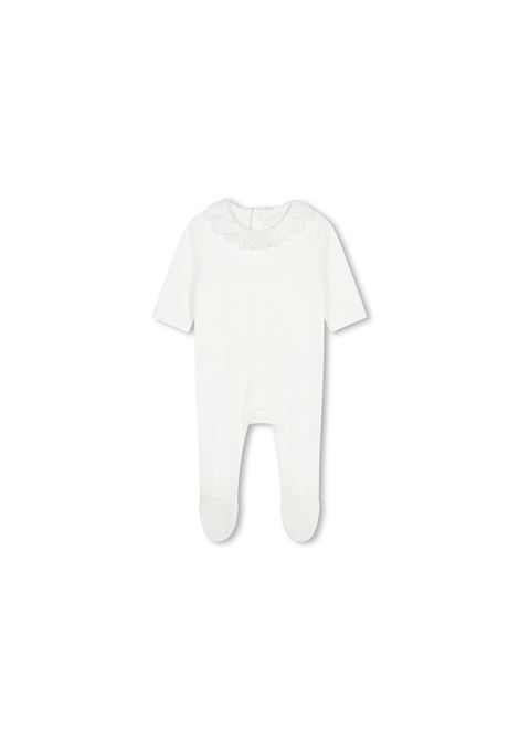 White Gift Set With Romper, Beanie and Bib CHLOÉ KIDS | C20378117