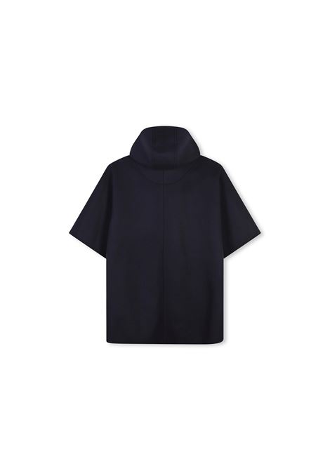 Navy Blue Wool Hooded Coat CHLOÉ KIDS | C20383859