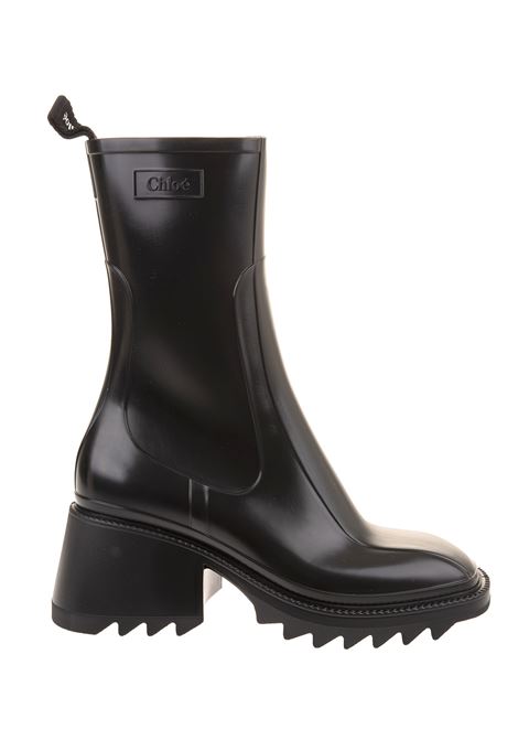 Betty Rain Boots In Black Rubber CHLOÉ | C22A239Z2001