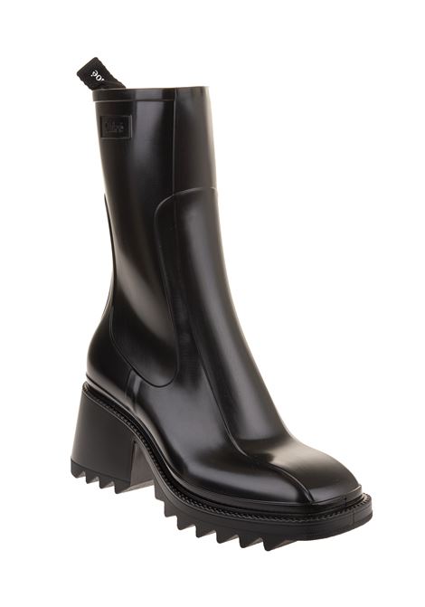 Betty Rain Boots In Black Rubber CHLOÉ | C22A239Z2001