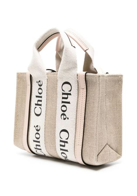 White and Pink Woody Mini Tote Bag CHLOÉ | C22AP237I266J5