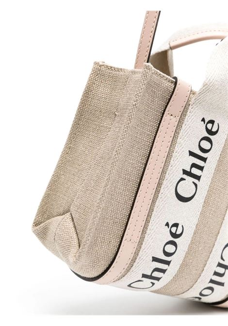 White and Pink Woody Mini Tote Bag CHLOÉ | C22AP237I266J5