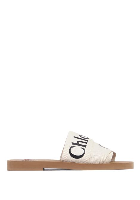 White Woody Flat Sabot CHLOÉ | C22U188Z3101