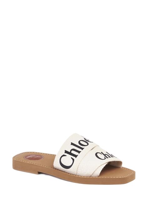 White Woody Flat Sabot CHLOÉ | C22U188Z3101