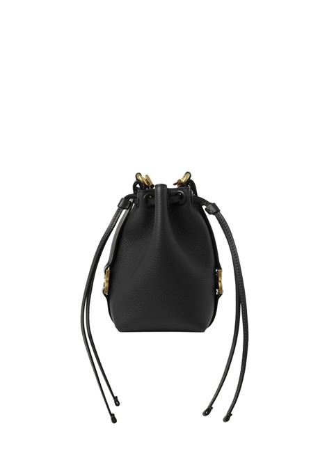 Micro Marcie Bucket Bag In Black Grainy Leather CHLOÉ | C23AP844I31001