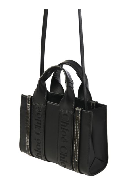 Black Mini Woody Tote Bag CHLOÉ | C23SP237I60001