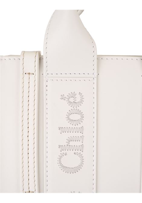 White Mini Woody Tote Bag CHLOÉ | C23SP237I60101