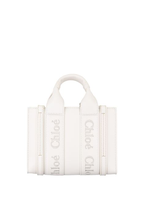 White Mini Woody Tote Bag CHLOÉ | C23SP237I60101