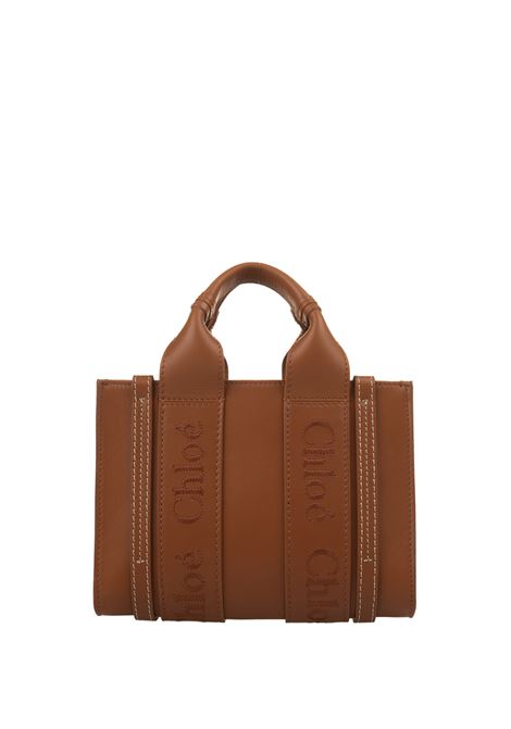 CHLOÉ Borsa Tote Mini Woody Tan - CHLOÉ