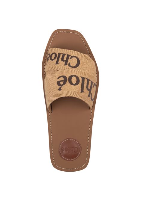 Woody Flat Sabots In Dark Tan CHLOÉ | C23U188EF2Y4