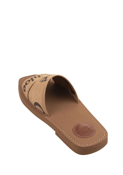 Woody Flat Sabots In Dark Tan CHLOÉ | C23U188EF2Y4