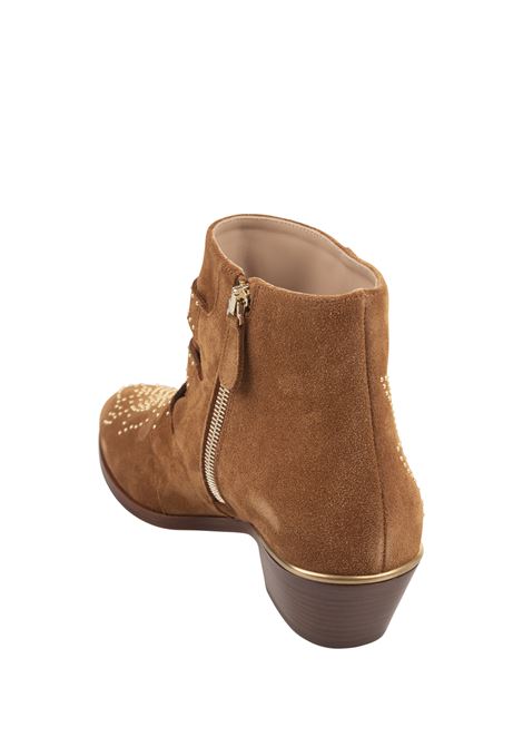 Brown Suede Susanna Ankle Boots  CHLOÉ | C23W134F627T