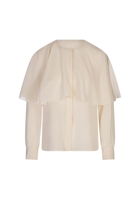 Blusa Con Mantella In Georgette Di Seta Clay Pink CHLOÉ | C24AHT03002114