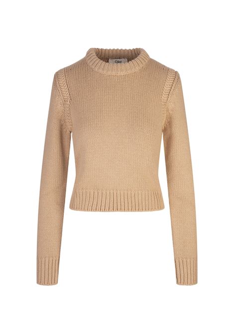 Pullover in Cotone e Cashmmere Ultimate Nude CHLOÉ | C24AMP015206H2