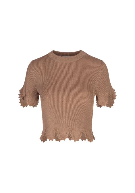 Top Aderente In Maglia Lovely Beige CHLOÉ | C24AMP15560283