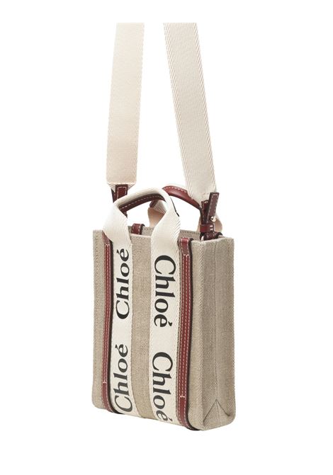 Tote Bag Mini North South In White - Brown CHLOÉ | C24AP243I2690U