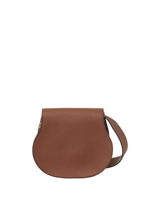 Marcie Saddle Bag In Tan Garnet Leather CHLOÉ | C24AS679I3125M