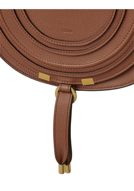 Marcie Saddle Bag In Tan Garnet Leather CHLOÉ | C24AS679I3125M