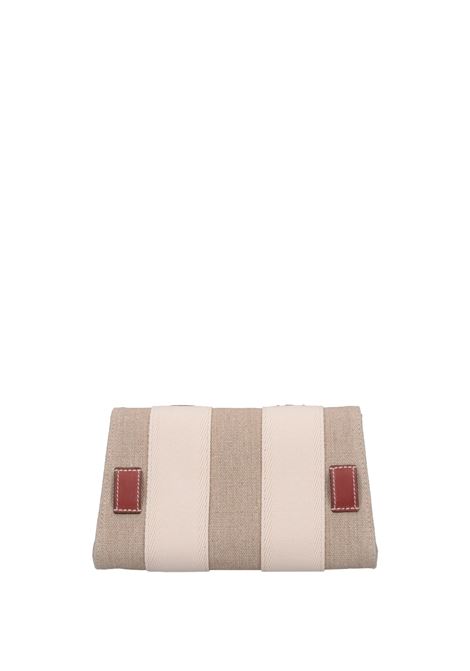 Woody Waist-Bag In White and Brown CHLOÉ | C24AS681L1790U