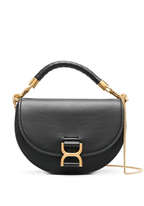 Black Marcie Bag with Flap and Chain CHLOÉ | C24SS604M52001