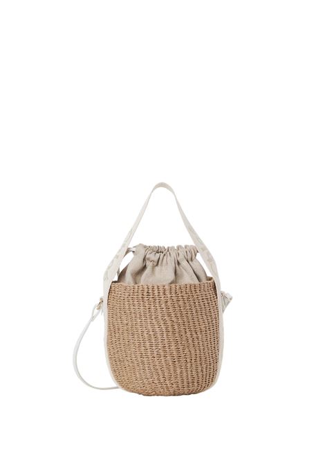 Woody Small Basket Bag In Natural Fibres CHLOÉ | C24US381N499DA