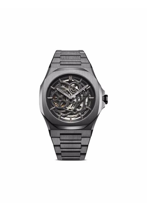 Skeleton Rubber Gun Metal 41.5 mm Watch  D1 MILANO | D1-SKBJ11