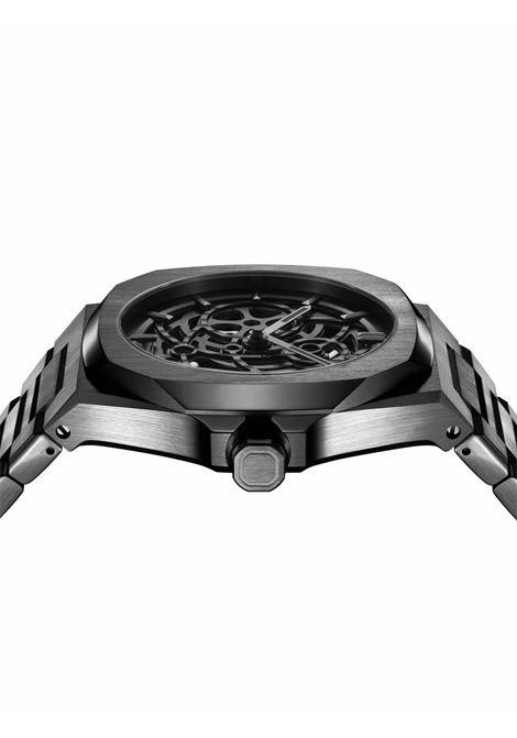 Orologio Skeleton Rubber Gun Metal 41.5 mm D1 MILANO | D1-SKBJ11