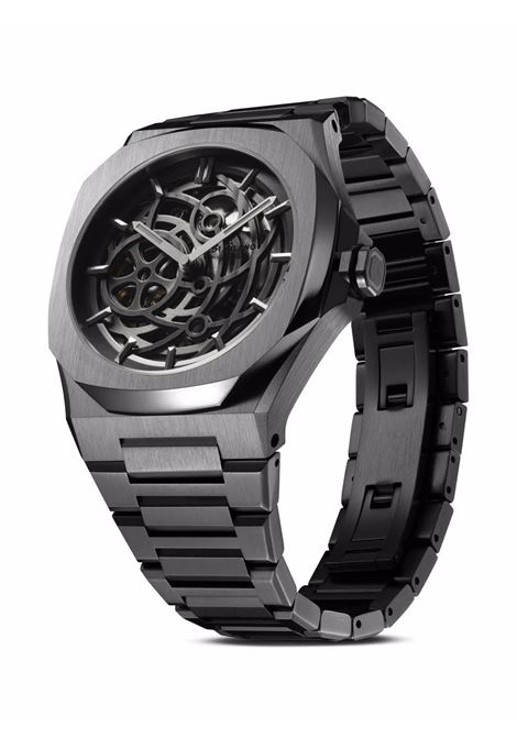 Skeleton Rubber Gun Metal 41.5 mm Watch  D1 MILANO | D1-SKBJ11