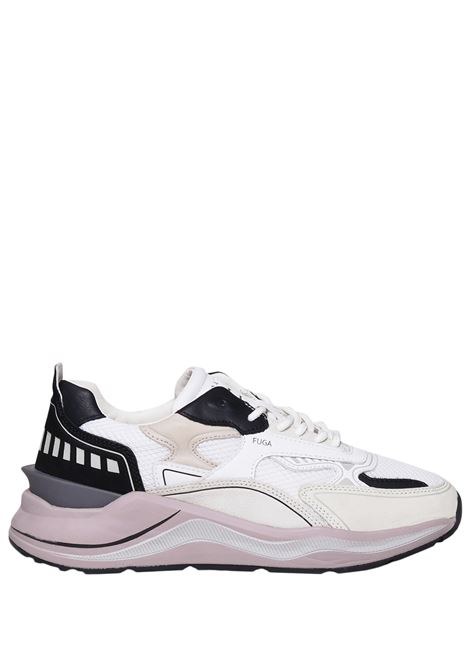 White And Black Fuga Running Sneakers D.A.T.E. | M411-FG-HFWB