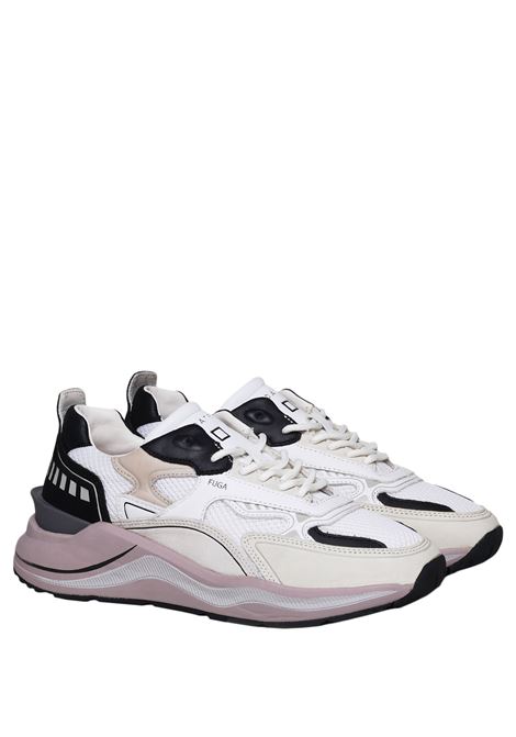 White And Black Fuga Running Sneakers D.A.T.E. | M411-FG-HFWB